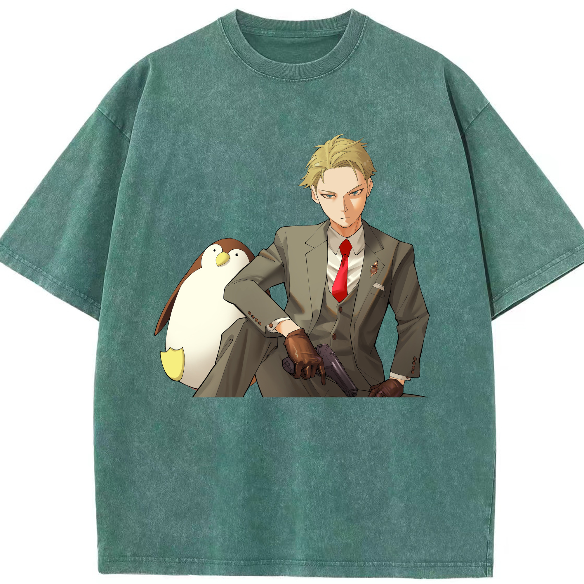 （画像用） SPY×FAMILY间谍家家酒 綿100% ヴィンテージ風 半袖Tシャツ（フロントプリント）